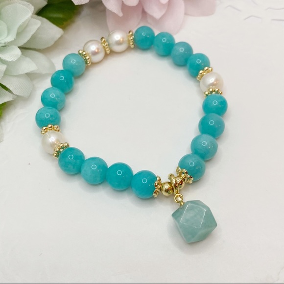 Nature Tianhe Stone & Pearl bracelet - Picture 3 of 7